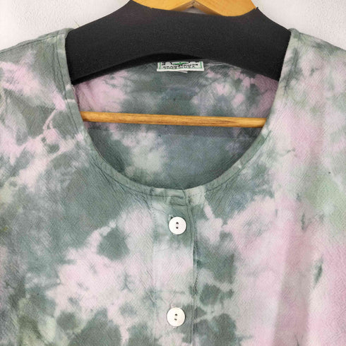 ARIES&TAURUS S/S タイダイ ノーカラーシャツ レディース JPN:S