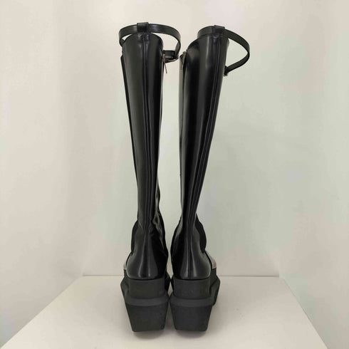 サカイ Sacai 21AW サイドジップレザー厚底ロングブーツ レディース JPN:37