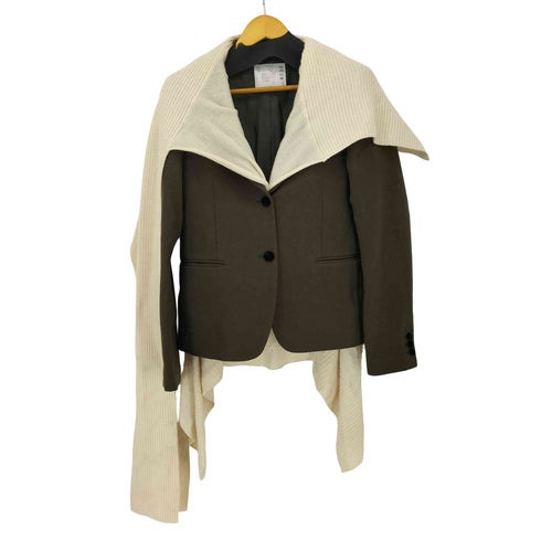 サカイ Sacai 19AW Melton x Knit Jacket ニットドッキングテーラードジャケット レディース JPN:3