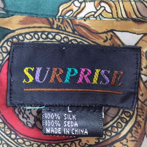 surprise 総柄 シルクシャツ メンズ JPN:L