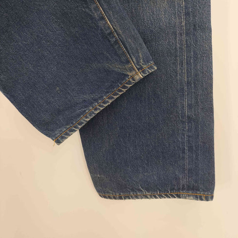 リーバイス Levis 90S USA製 501 ボタン裏 555 刻印 バレンシア 復刻 紙パッチ 赤耳 黒カン ボタン フライ デニム パンツ 1995年製 濃紺 メンズ W34 L36
