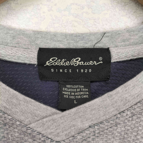 エディーバウアー Eddie Bauer サイドスリットVネックLSカットソー メンズ JPN:L
