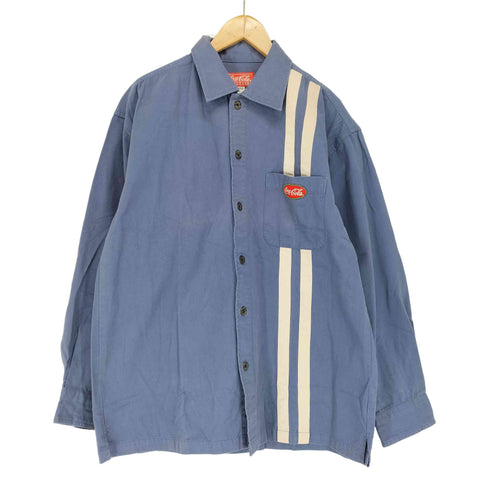 90s- 企業ロゴ刺繍ワークシャツ メンズ JPN:L