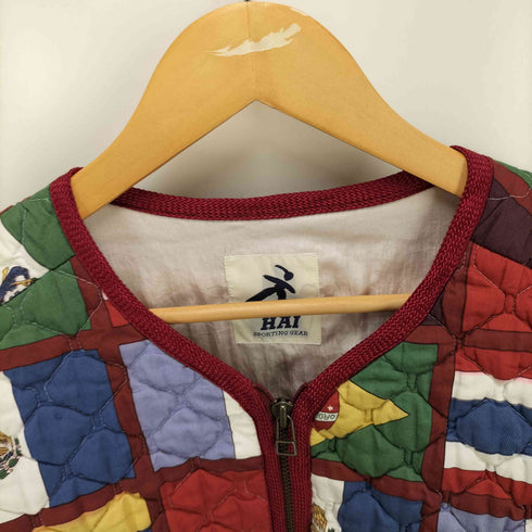 ハイスポーティングギア HAI SPORTING GEAR 80S マルチフラッグ パターン ジップアップ キルティング ジャケット メンズ