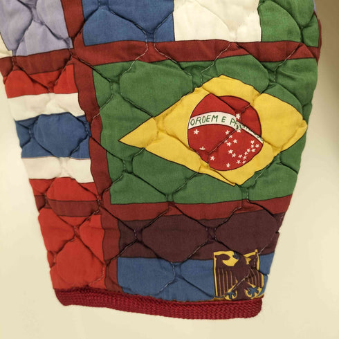 ハイスポーティングギア HAI SPORTING GEAR 80S マルチフラッグ パターン ジップアップ キルティング ジャケット メンズ