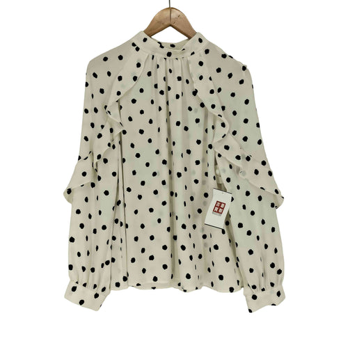 ピンキーアンドダイアン Pinky&Dianne 24SS ランダムドットラグランラッフルブラウス レディース 38