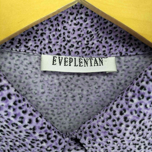 EVEPLENTAN 総柄フロントラインストーンデザインシャツ レディース