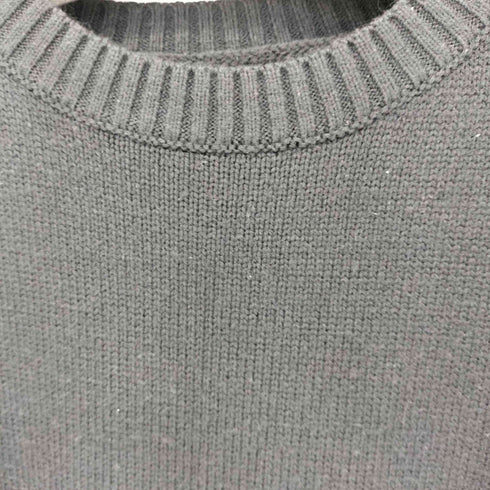 スカルロゴ アクリルニット ダメージ加工 メンズ import:XXL