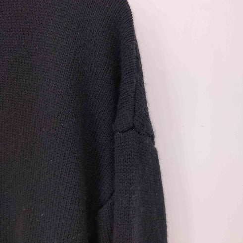スカルロゴ アクリルニット ダメージ加工 メンズ import:XXL