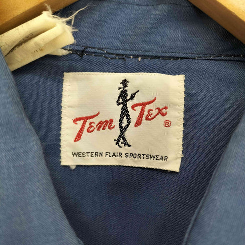 TEM TEX 70s 花柄 ウエスタンシャツ メンズ 15 1/2