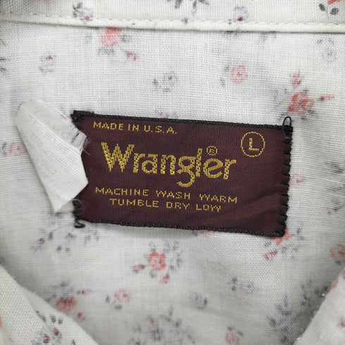 ラングラー Wrangler 70s MADE IN USA 花柄 ウエスタンシャツ メンズ JPN:L