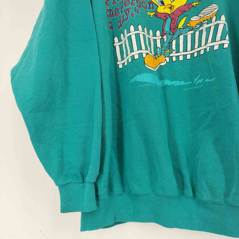 90s USA製 キャラクタープリントクルーネックスウェット メンズ 3XL