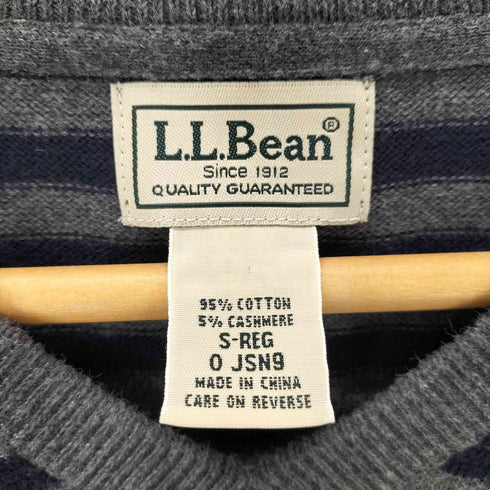 エルエルビーン L.L.Bean カシミヤ混 Vネック ボーダーニット メンズ S
