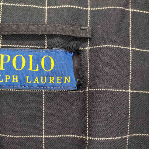 ポロラルフローレン POLO RALPH LAUREN 裏地チェックポニー刺繍スウィングトップ ブラック メンズ
