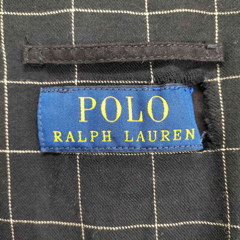 ポロラルフローレン POLO RALPH LAUREN 裏地チェックポニー刺繍スウィングトップ ブラック メンズ