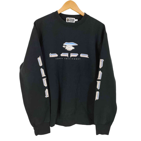 アベイシングエイプ A BATHING APE TECH EQUIPMENT ロゴプリントスウェット 裏原 メンズ JPN:XL