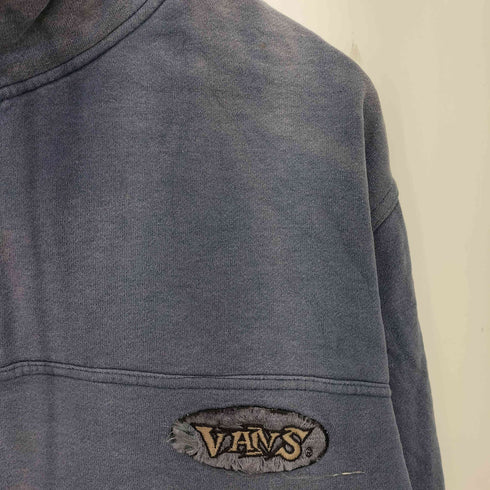 バンズ VANS 90s ロゴ刺繍 ハーフジップスウェット メンズ import:L