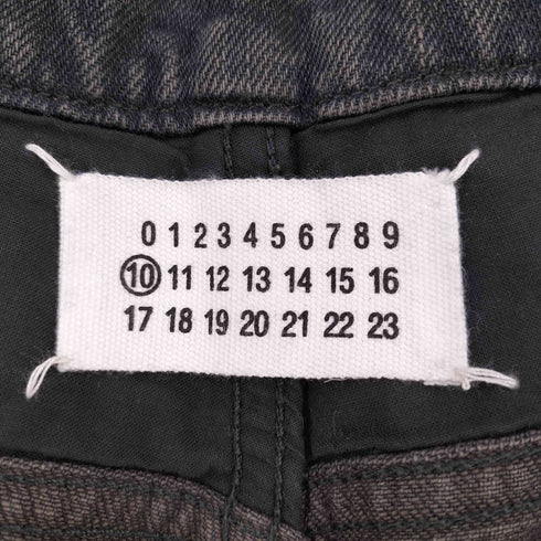 メゾンマルタンマルジェラ Maison Martin Margiela 08AW ここのえ期 MADE IN ITALY 10 slim テーパードブラックデニムパンツ メンズ EUR:50