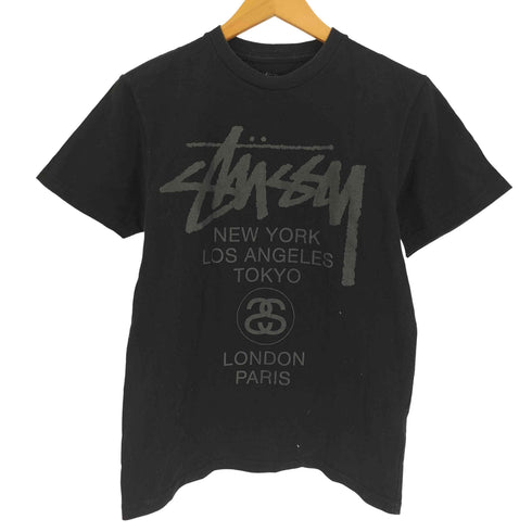ステューシー Stussy NEW YORK LOS ANGELES TOKYO 両面プリント コットン クルーネック Tシャツ レディース import:S