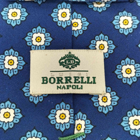 ルイジボレッリ LUIGI BORRELLI 総柄 シルクネクタイ メンズ