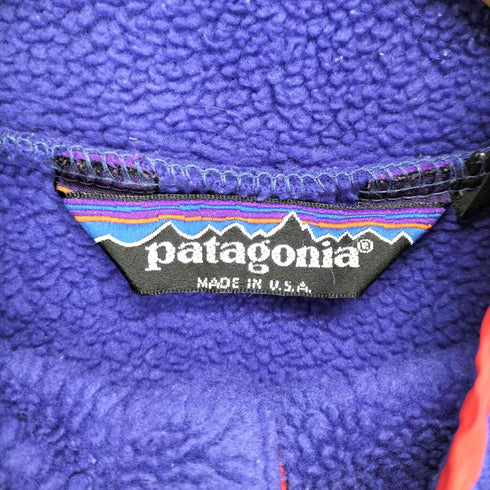 パタゴニア patagonia 80~90S MADE IN USA マルチカラーハーフボタンフリース メンズ L