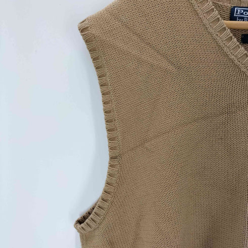 ポロバイラルフローレン Polo by RALPH LAUREN スモールポニー刺繍 コットンVネックニットベスト メンズ JPN:XL