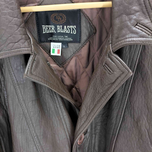 BEERBLASTS 裏地キルティング レザーハーフコート メンズ JPN:L