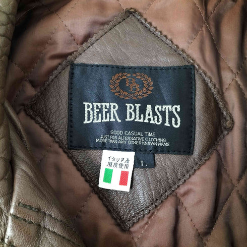 BEERBLASTS 裏地キルティング レザーハーフコート メンズ JPN:L