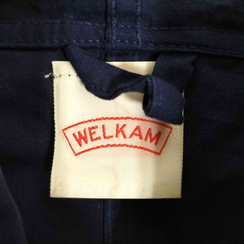 WELKAM ロゴワッペン コットン フーデット コート メンズ