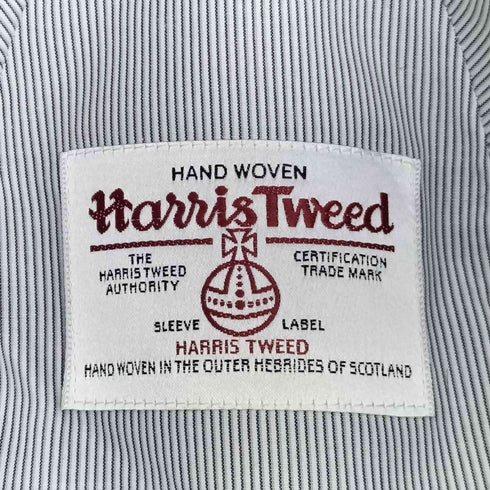ハリスツイード Harris Tweed ウール100 リボン付き 中折れ チェック ハット メンズ