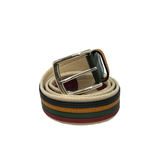 ポールスミス Paul Smith スペイン製 マルチカラー レザー ベルト レディース