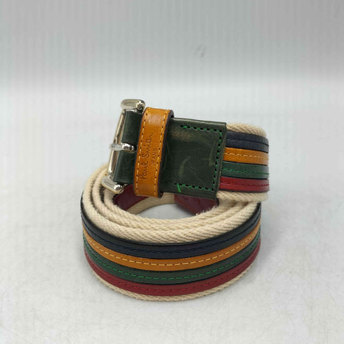 ポールスミス Paul Smith スペイン製 マルチカラー レザー ベルト レディース