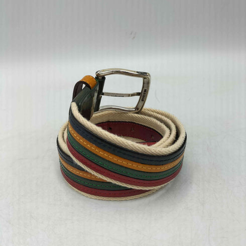 ポールスミス Paul Smith スペイン製 マルチカラー レザー ベルト レディース