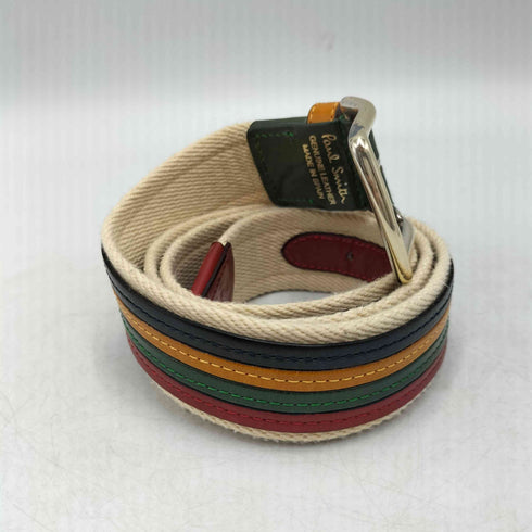ポールスミス Paul Smith スペイン製 マルチカラー レザー ベルト レディース