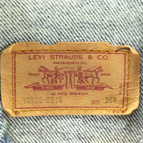 リーバイス Levis 90s USA製 リメイク加工 デニムトラッカージャケット メンズ 36R