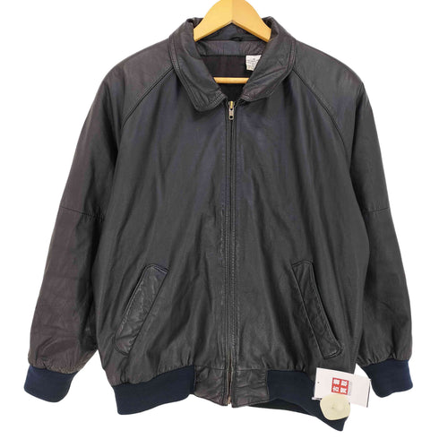 ボックスシルエット 本革 レザーブルゾン メンズ import:M