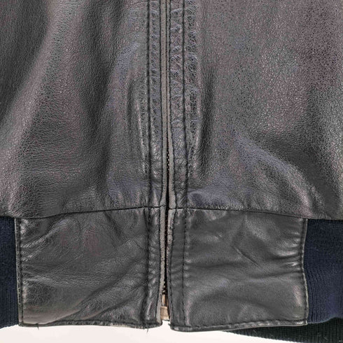 ボックスシルエット 本革 レザーブルゾン メンズ import:M