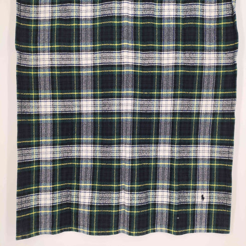 ラルフローレン RALPH LAUREN チェック柄 ポニー刺繍 コットン 大判マフラー ひざ掛け メンズ
