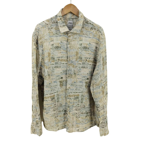 ザラ ZARA TIE-DYE PRINT SHIRT タイダイプリントシャツ メンズ import:XL