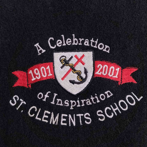 ST.CLEMENTS SCHOOL スタンドカラー メルトン スタジャン 袖&襟レザー メンズ