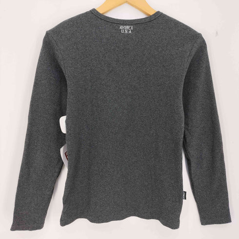 アヴィレックス AVIREX ヘンリーネック長袖Tシャツ メンズ JPN:S