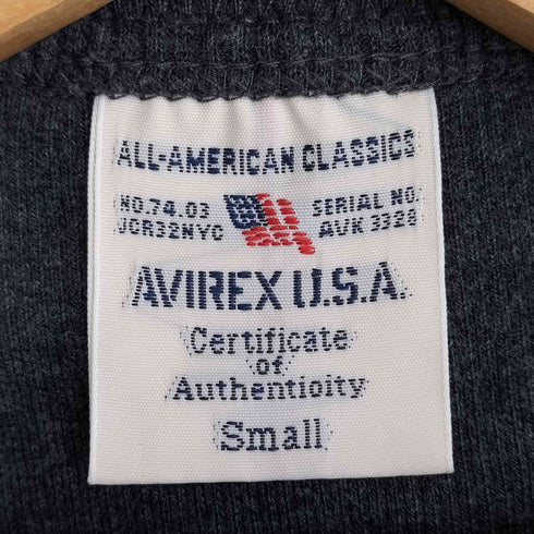 アヴィレックス AVIREX ヘンリーネック長袖Tシャツ メンズ JPN:S