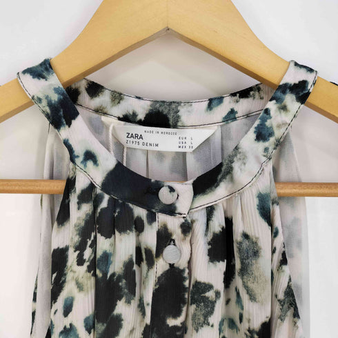 ザラ ZARA Z1975 DENIM ベルテッド ノースリーブワンピース レディース import:L