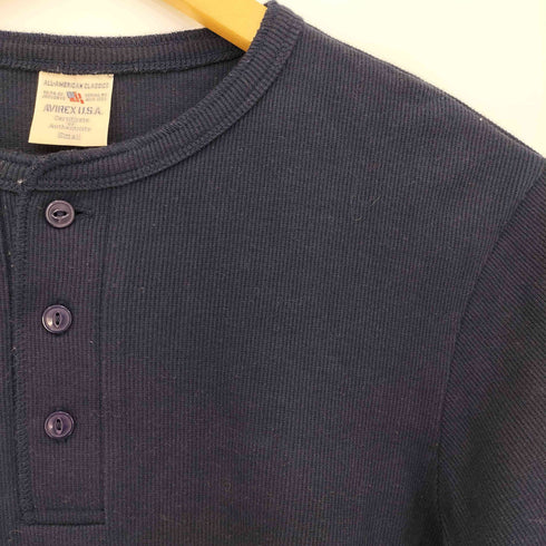 アヴィレックス AVIREX ヘンリーネック長袖Tシャツ メンズ JPN:S