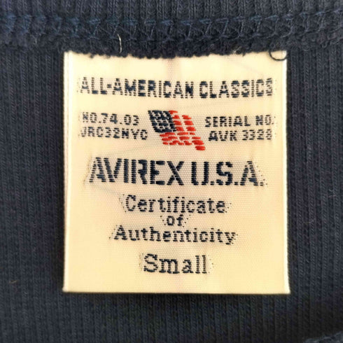 アヴィレックス AVIREX ヘンリーネック長袖Tシャツ メンズ JPN:S