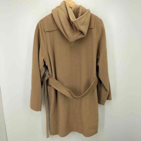 マックスマーラ MAX MARA イタリア製 白タグ カシミヤ 100% フーデッド コート レディース 38