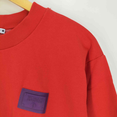 ザラ ZARA 裏起毛 ワッペン クルーネックスウェット レディース import:XL