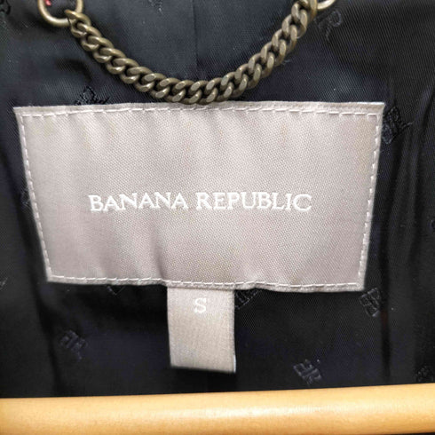 バナナリパブリック BANANA REPUBLIC 羊革 シープレザー ライダースジャケット レディース import:S