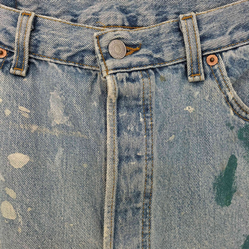 リーバイス Levis USA製 501 ペイント&ダメージ加工 メンズ W36/L30