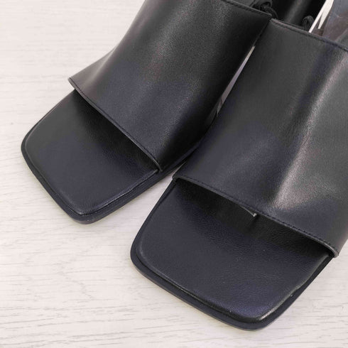 ザラ ZARA レザー ヒール ミュール サンダル レディース 39